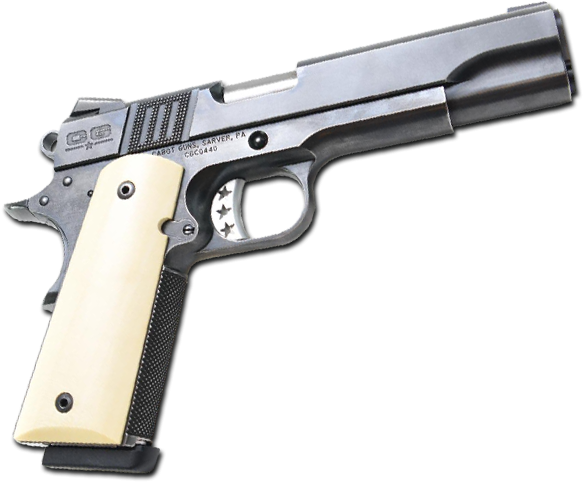 Vintage Classic - 1911 White Grips (600x600), Png Download