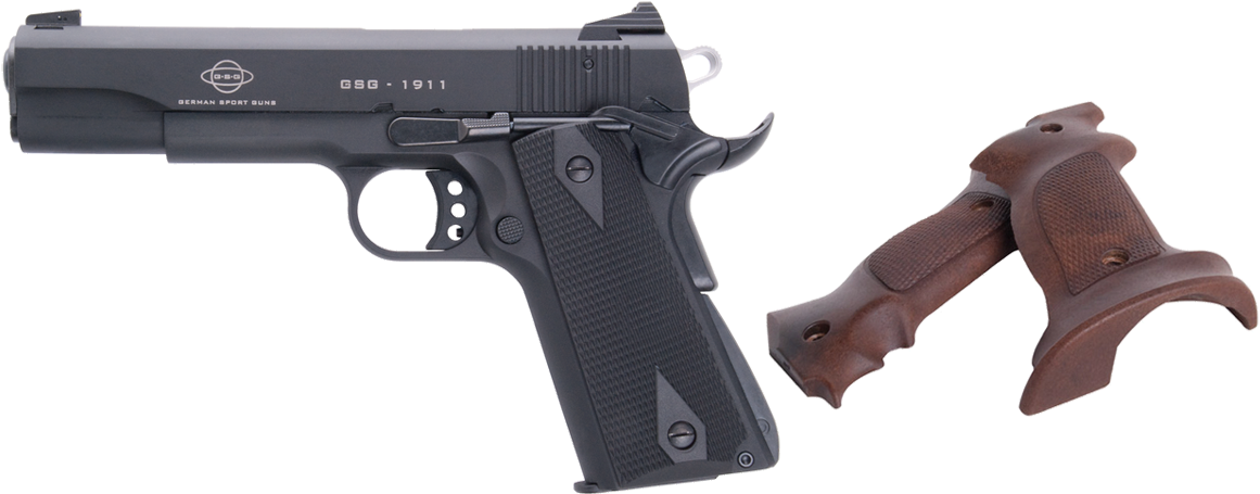 German Sport Guns Gsg 1911 Range Kit Black - Gsg 1911 (1200x454), Png Download
