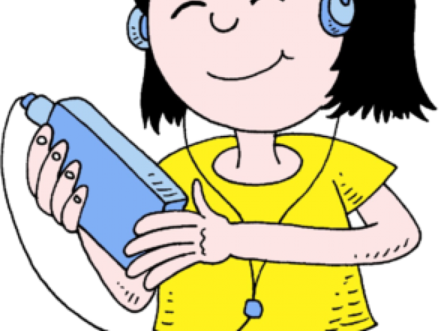 Listen To Music Clipart - Cartoon (640x480), Png Download