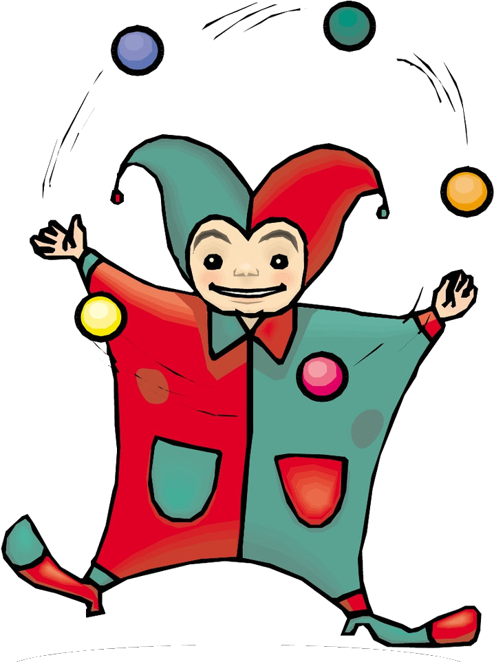 Jester Clipart Juggling - Clown (720x1007), Png Download