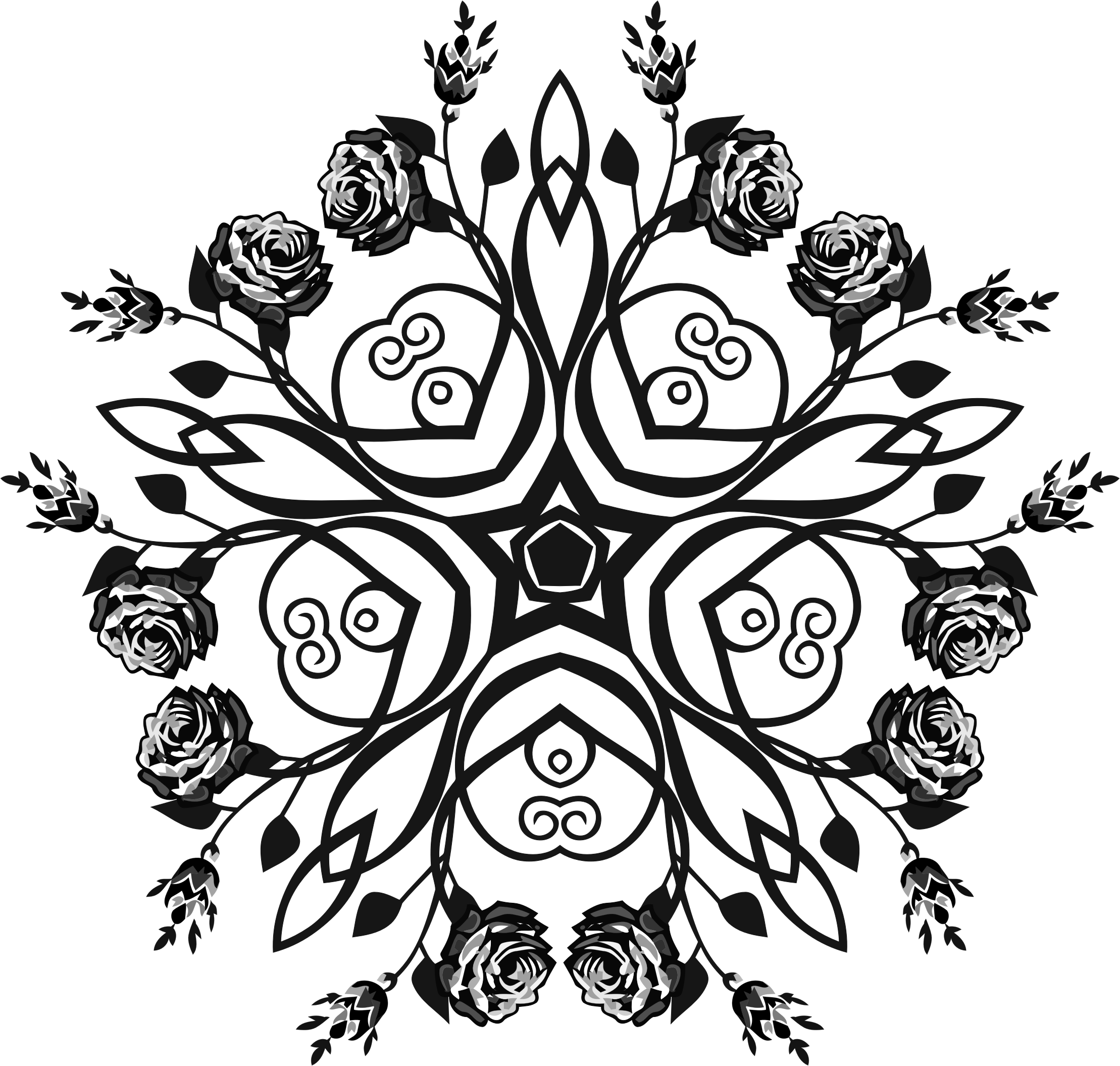 This Free Icons Png Design Of Rose Floral Flourish (2218x2110), Png Download