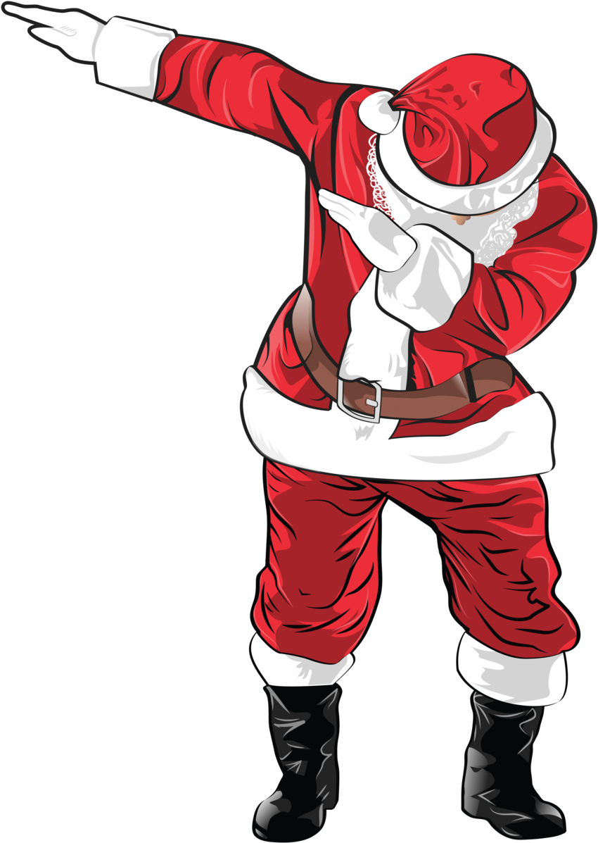 Xmas Dabbing Santa Large (1000x1200), Png Download