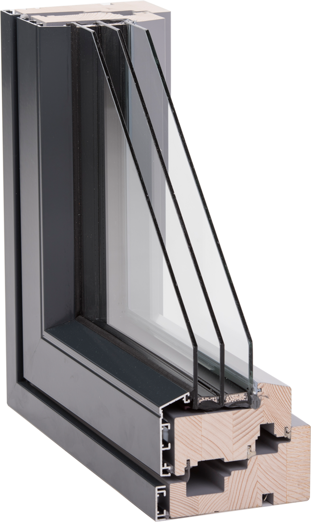 Sw14 Aluclad Passive Window Represents A Unique Nordic - Wood (640x1074), Png Download
