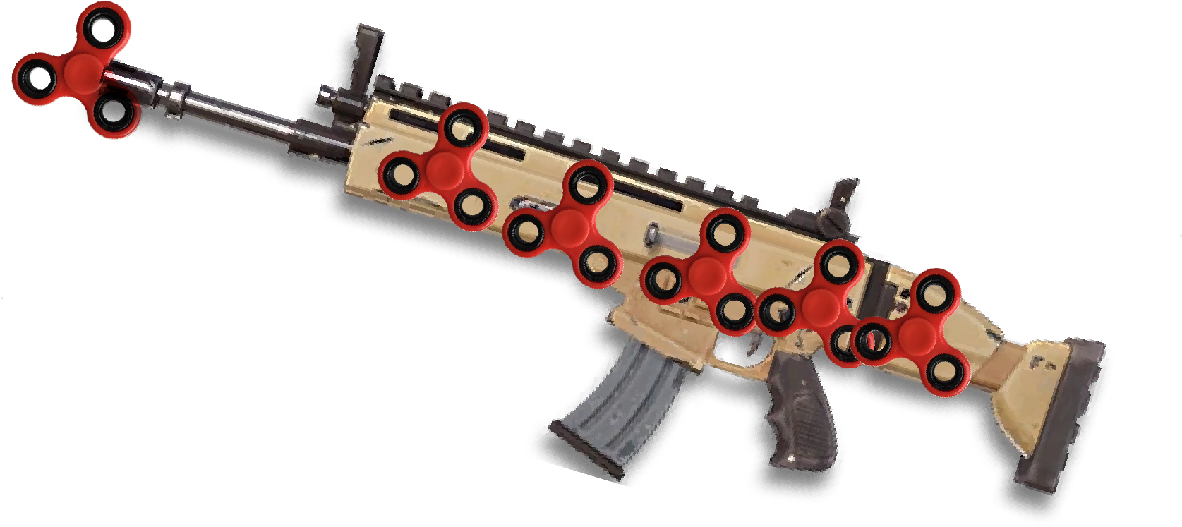 Fortnite Fidget Spinner Scar - Fortnite Assault Rifle Png (1920x1080), Png Download
