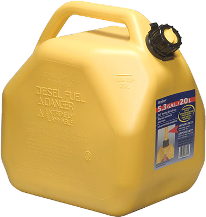 Jerrycans Mounted On Rear Wheel - Diesel Jerry Can (800x800), Png Download