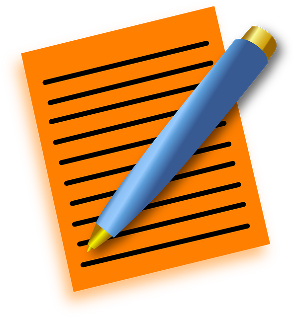 Cartoon Paper And Pen (591x640), Png Download