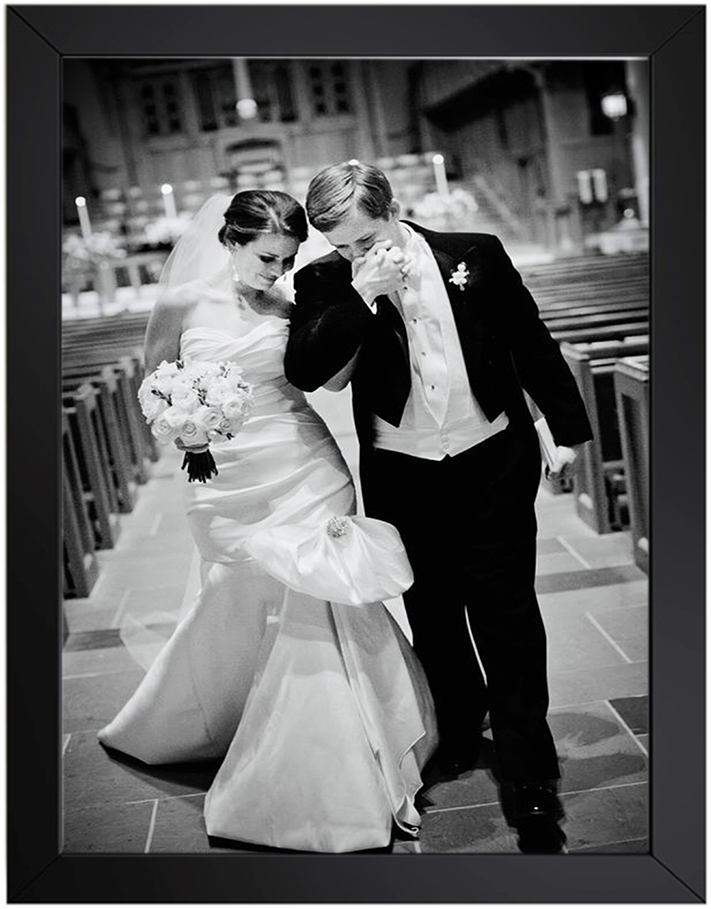 Quadro Cofre P/ Casamento/ Mais Moldura A4 Com Foto - Church Wedding Ceremony Photography Ideas (1000x1000), Png Download