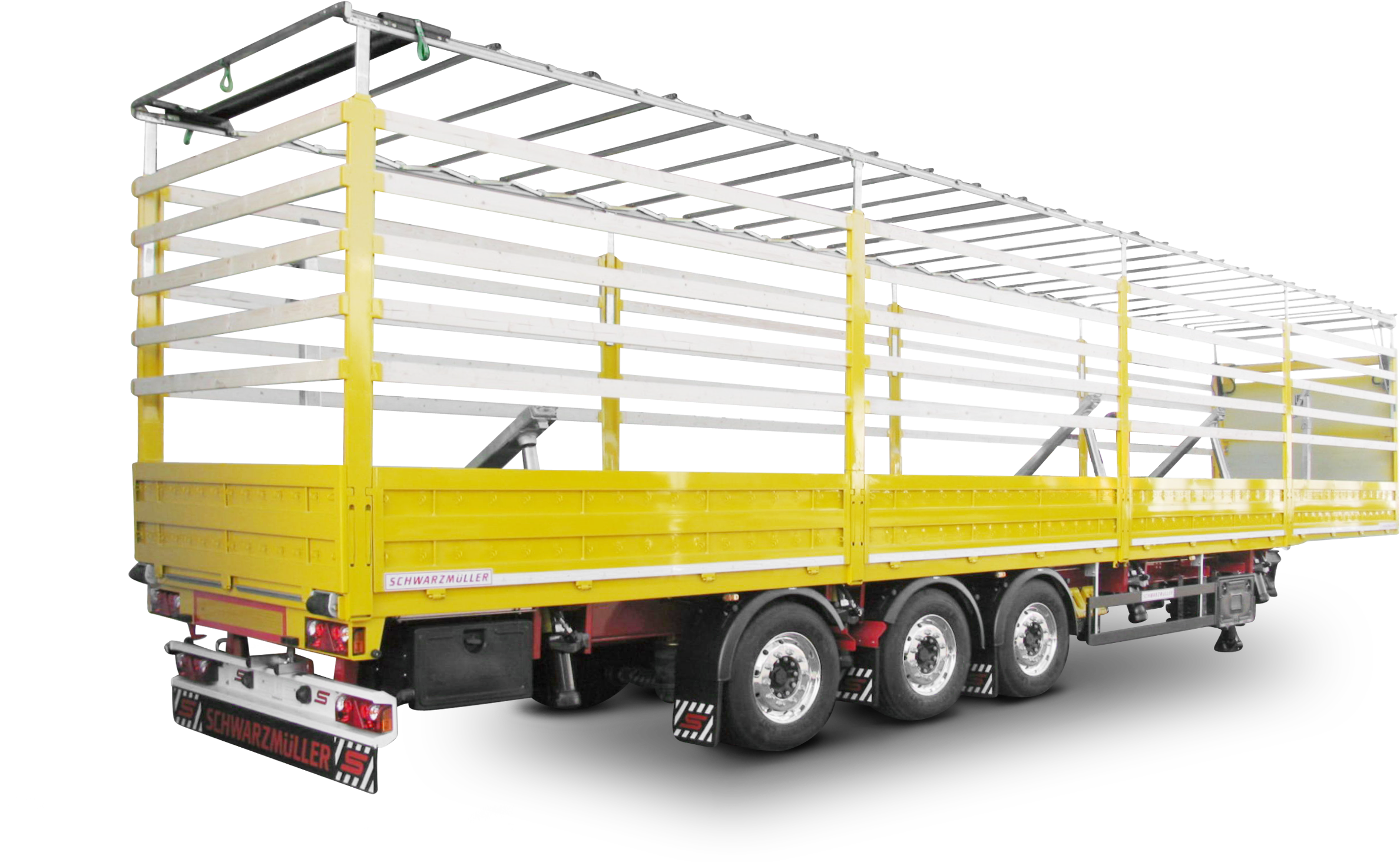 3-axle Lightweight Platform Semitrailer - Trailer Truck (2820x1500), Png Download