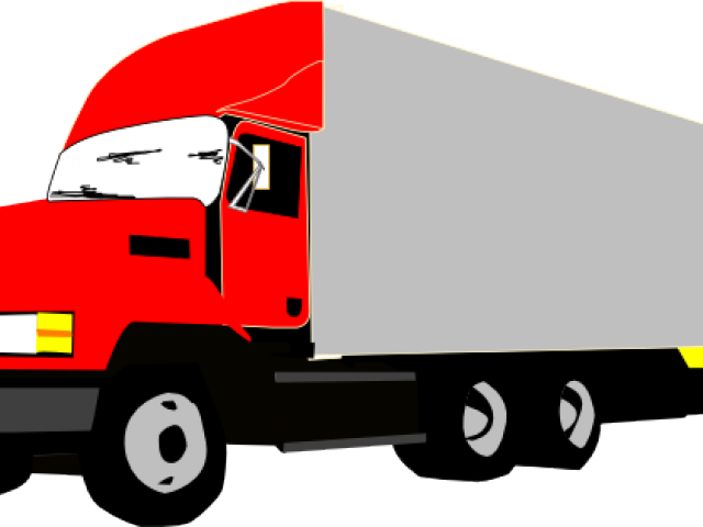 Cargo Truck Clipart Shipping Truck - 18 Wheeler Truck Clipart (640x480), Png Download