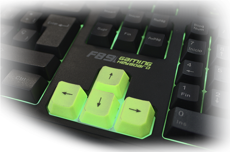 F89proe Keep Out 7 Backlighting Gaming Keyboard - Teclas De Direccion (800x600), Png Download