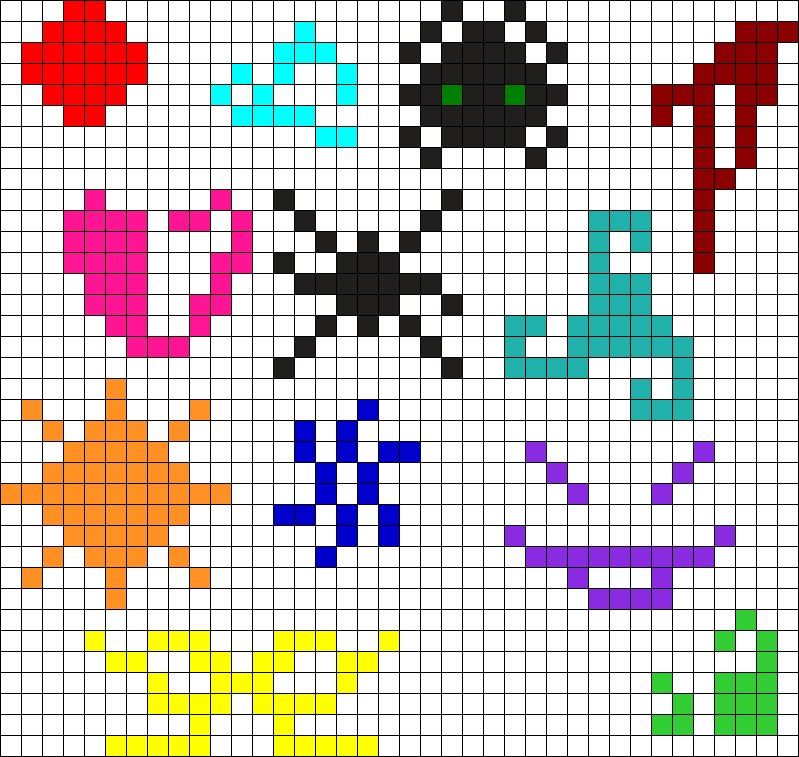 God Tier Small Perlers - Motif (799x757), Png Download