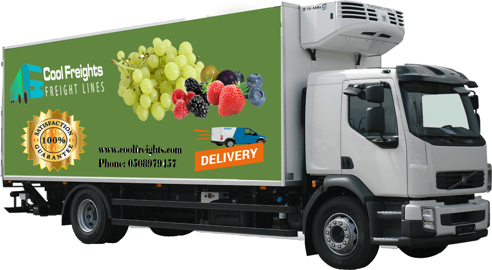 Chiller Truck Dubai - Freezer Truck (1804x1029), Png Download