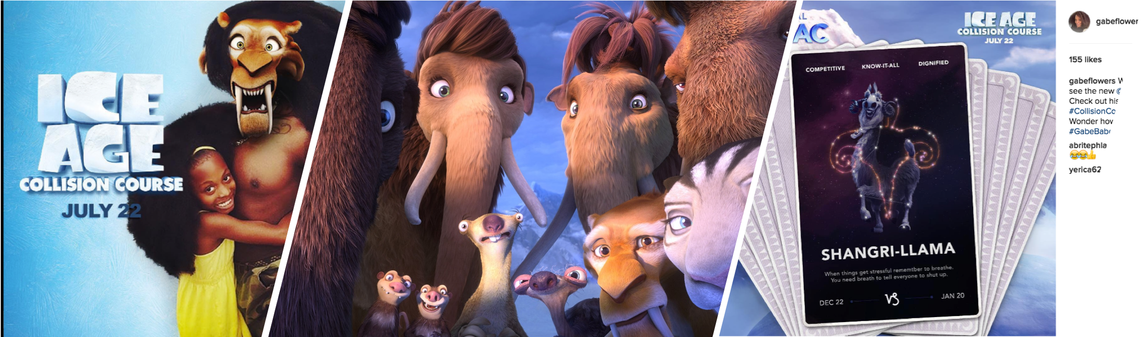 20th Century Fox Has Done It Again - Ice Age 5 Shira And Diego (2458x675), Png Download