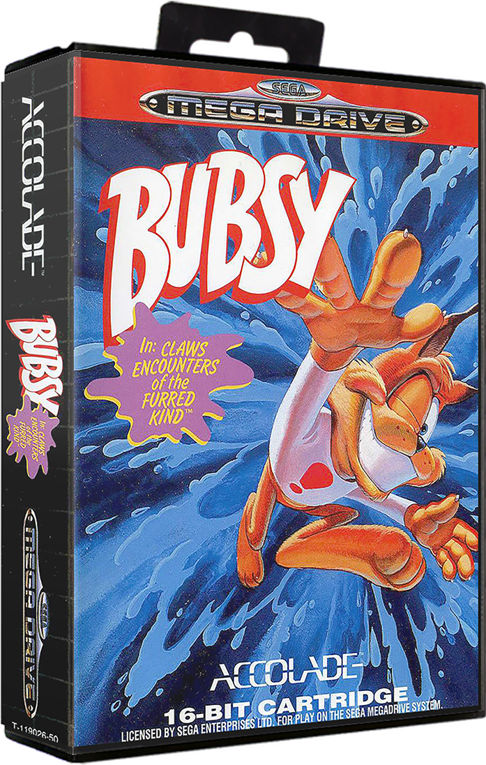 Bubsy In - Bubsy Mega Drive (729x1134), Png Download
