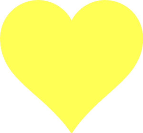 Yellow Heart Clipart - Yellow Heart Transparent Background (600x556), Png Download