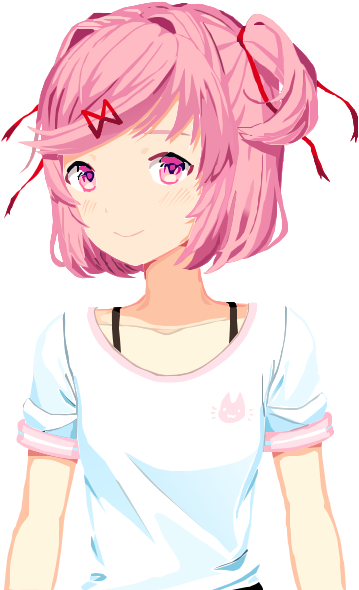 Oc Fanartfinally Finished My Natsuki Vector - Ddlc Natsuki Vector (960x768), Png Download