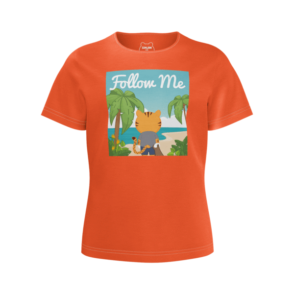 Girl's Follow Me Beach T-shirt Sinjin And Friends - Active Shirt (600x600), Png Download