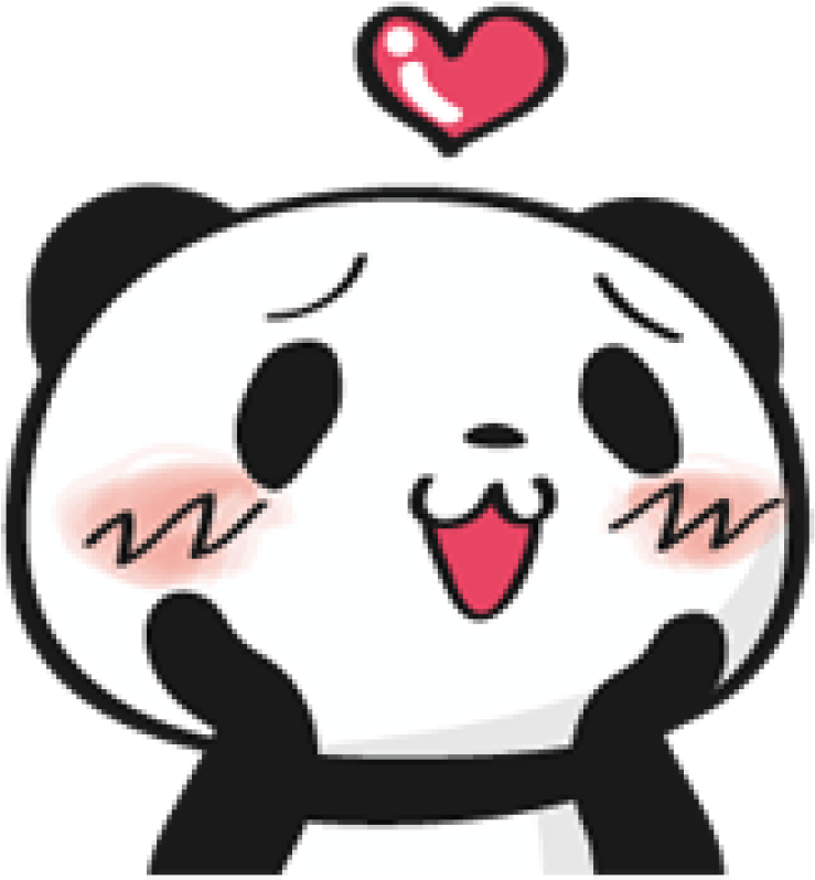 Line Sticker - Panda Sticker Png (1024x1024), Png Download