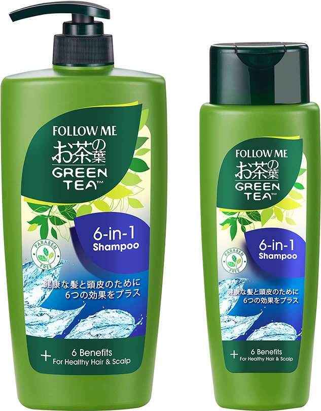 Follow Me Green Tea 6 In 1 Shampoo - Follow Me Anti Hair Fall Shampoo (1080x1080), Png Download