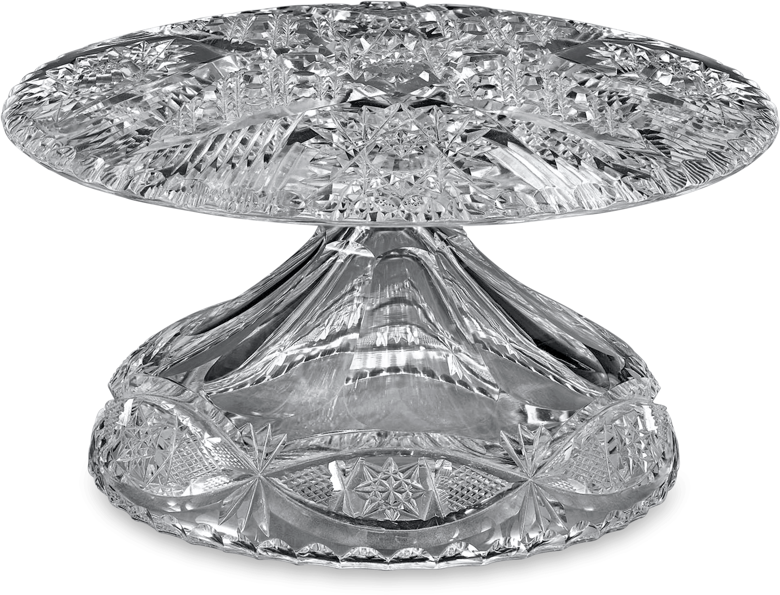 Libbey American Brilliant Cut Glass Toupée Stand - Cake Stand (1750x1750), Png Download