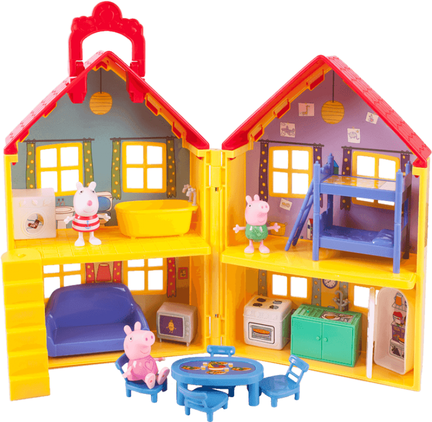 Free Png Download Peppa Pig House Playset Png Images - Peppa's Deluxe House (850x829), Png Download