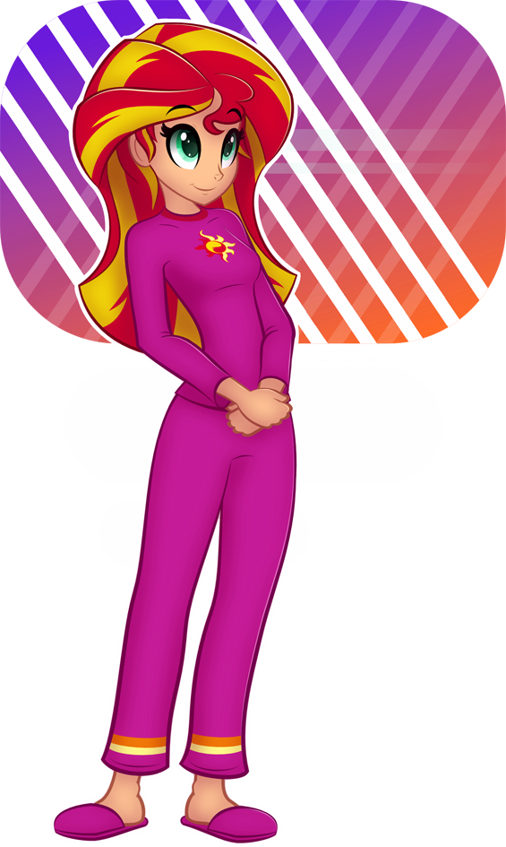 Sunset Pjs By Ctb-36 - My Little Pony Equestria Girl Pin Paj (565x945), Png Download