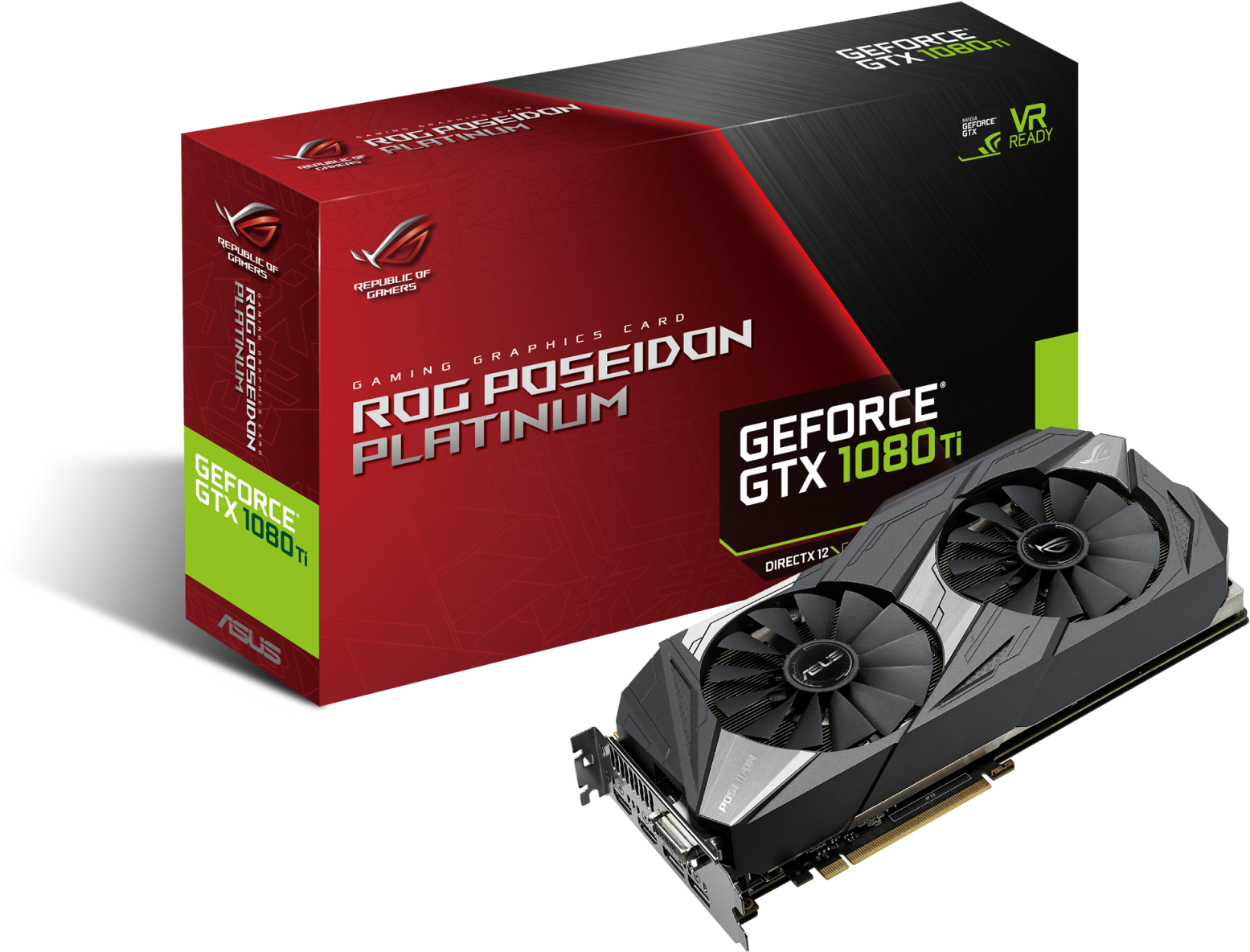 Previous - Next - Asus Rog Poseidon Geforce Gtx 1080 Ti Platinum Edition (1600x1600), Png Download