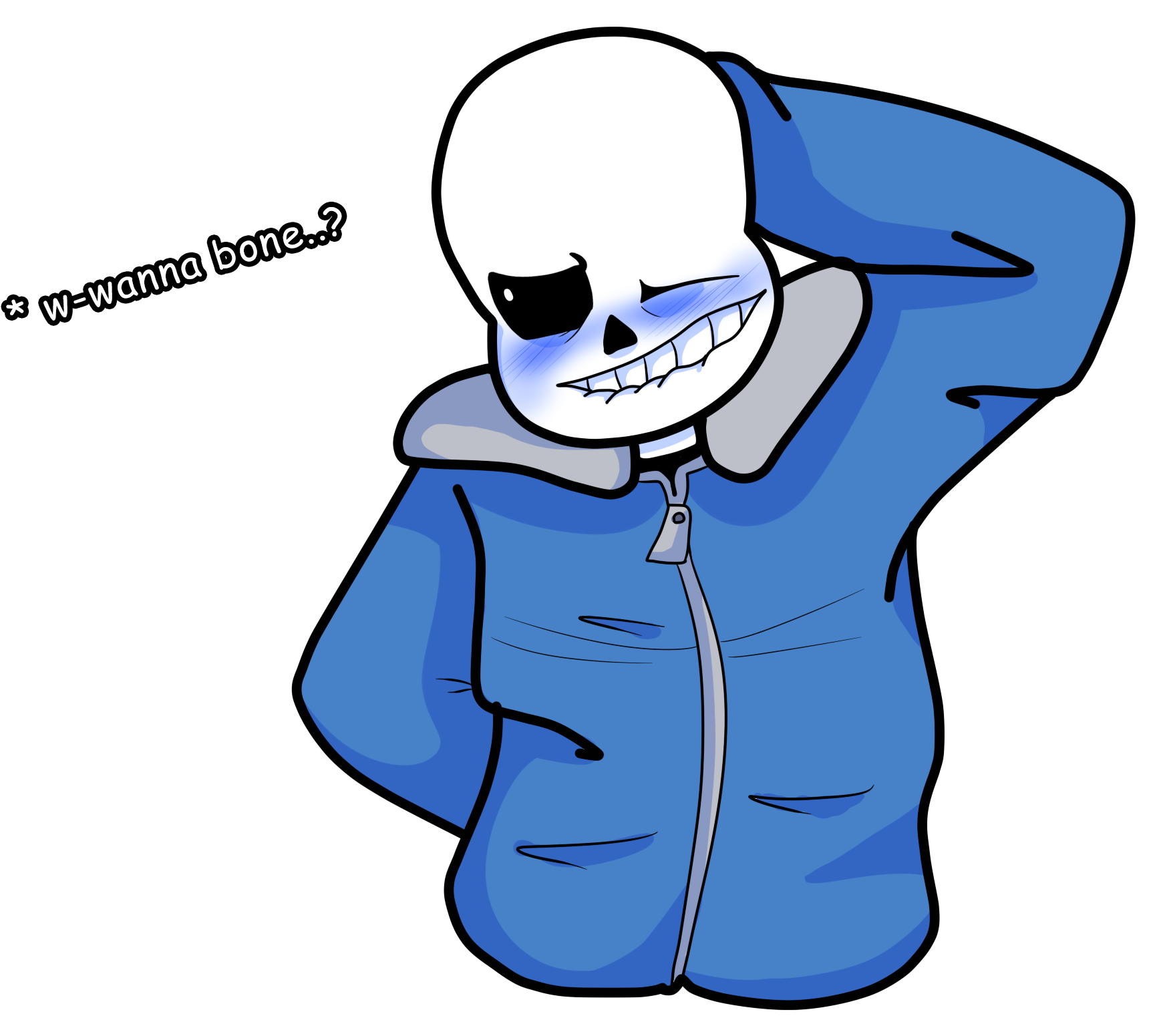 Oh And Here I Made This For You &lt - Sans Wanna Bone (1899x1761), Png Download