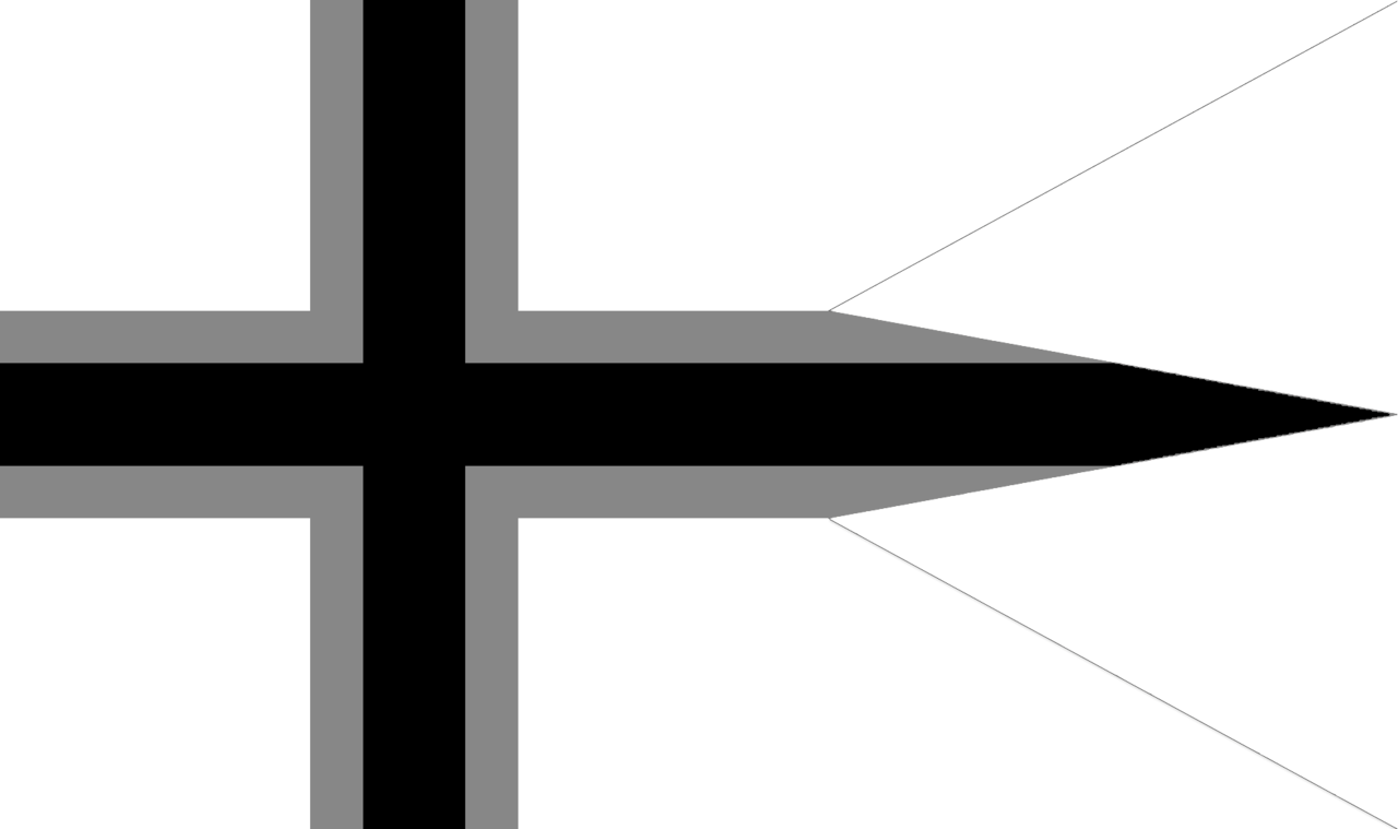 Tricolor Nordic Swallowtail Flag - Cross (1280x759), Png Download