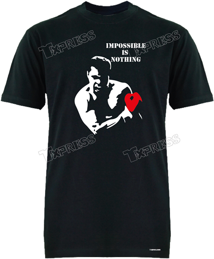 Impossible Is Nothing -black - Shirt (480x640), Png Download