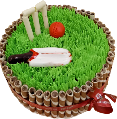Cricket Pitch Cake - Birthday Cake (600x600), Png Download