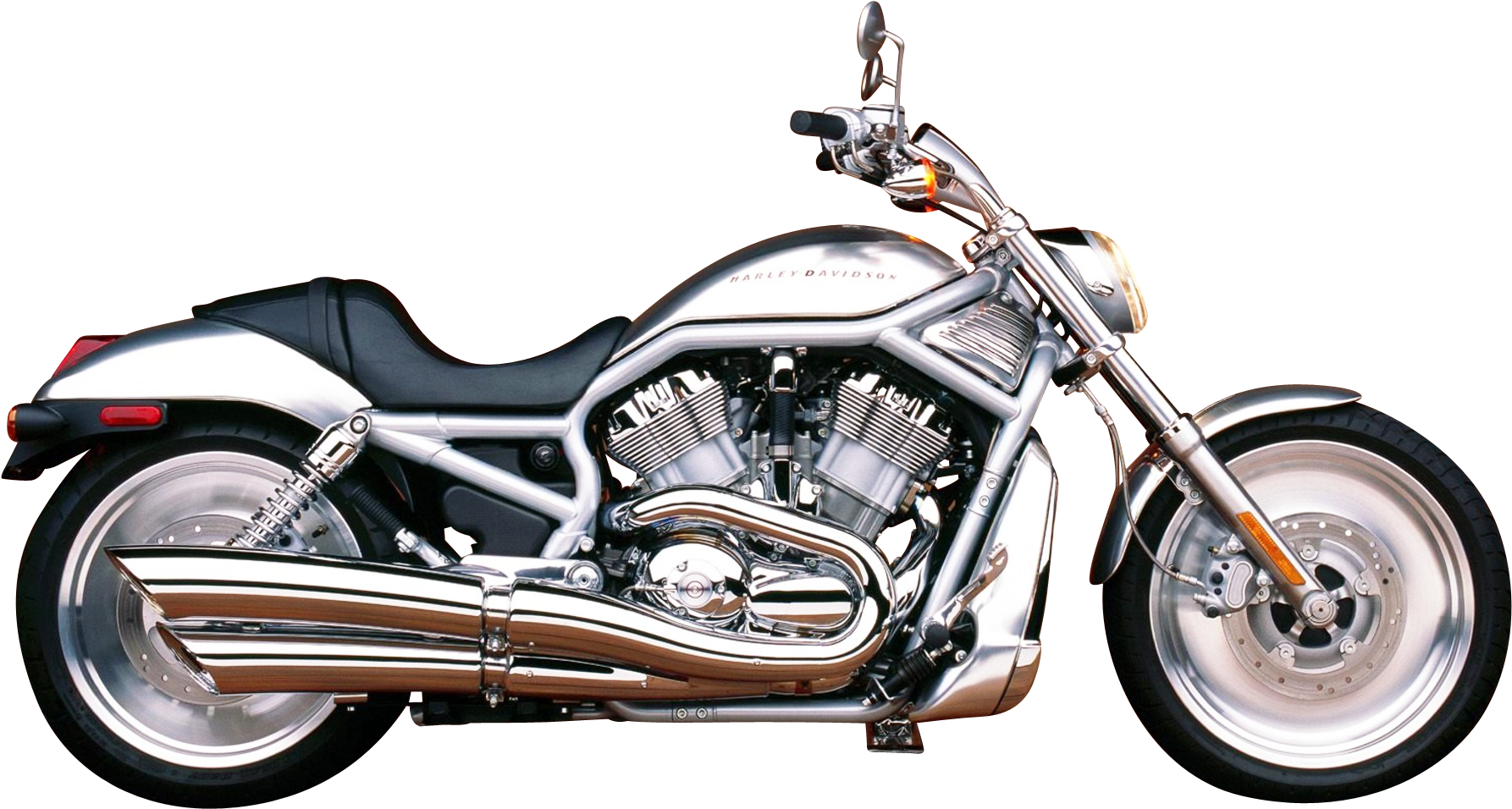 Silver Harley Davidson Motorcycle Bike Png Image - Harley Davidson V Rod 2019 (1844x994), Png Download