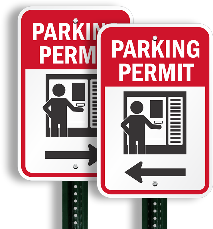 Parking Permit Left Direction Arrow Sign - Parking (800x800), Png Download