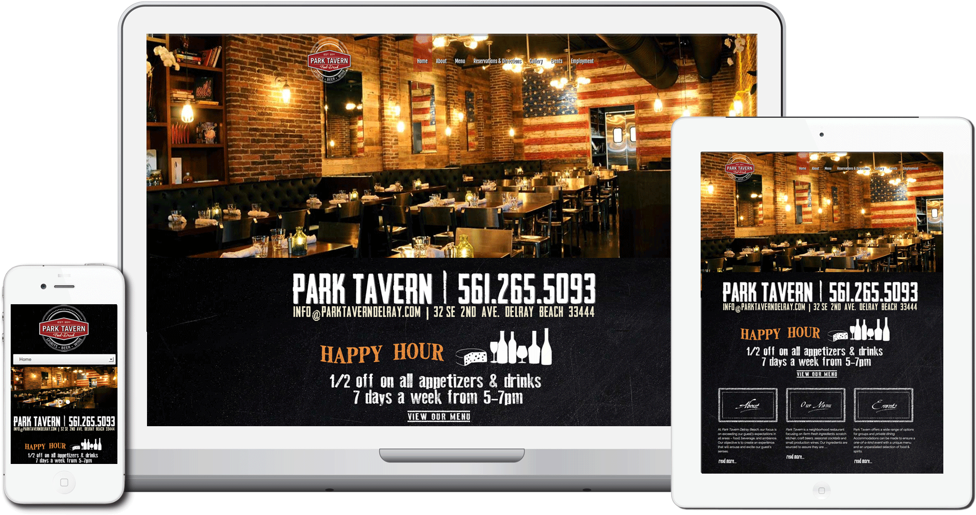 Park Tavern An Three Devices - Smartphone (2331x1534), Png Download