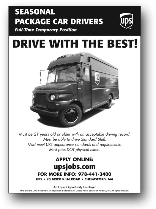 Ups Peak Season Recruitment Campaign - Ups Seasonal Jobs (550x733), Png Download