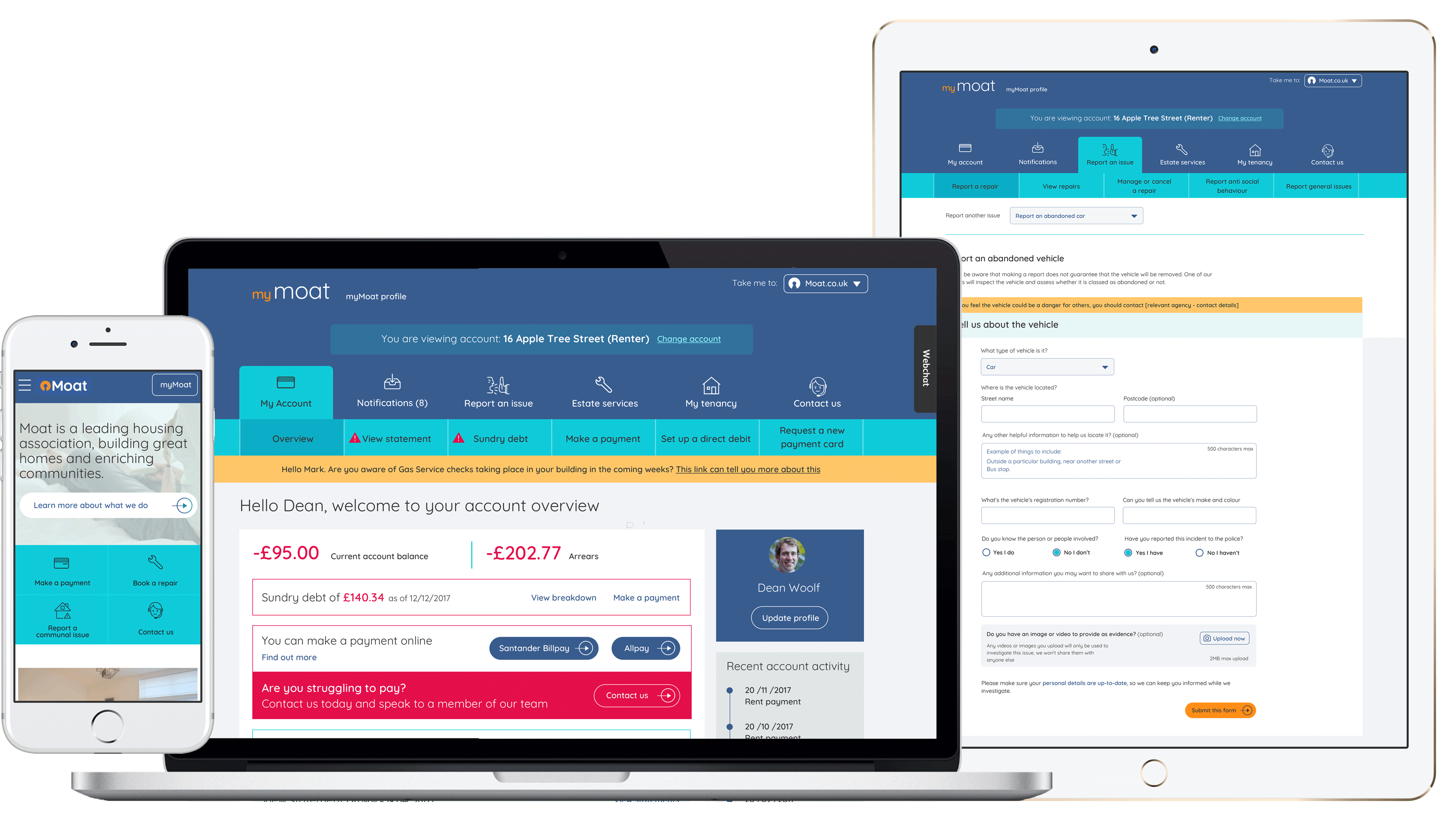 Moat 3 Devices - Computer Icon (4685x2499), Png Download