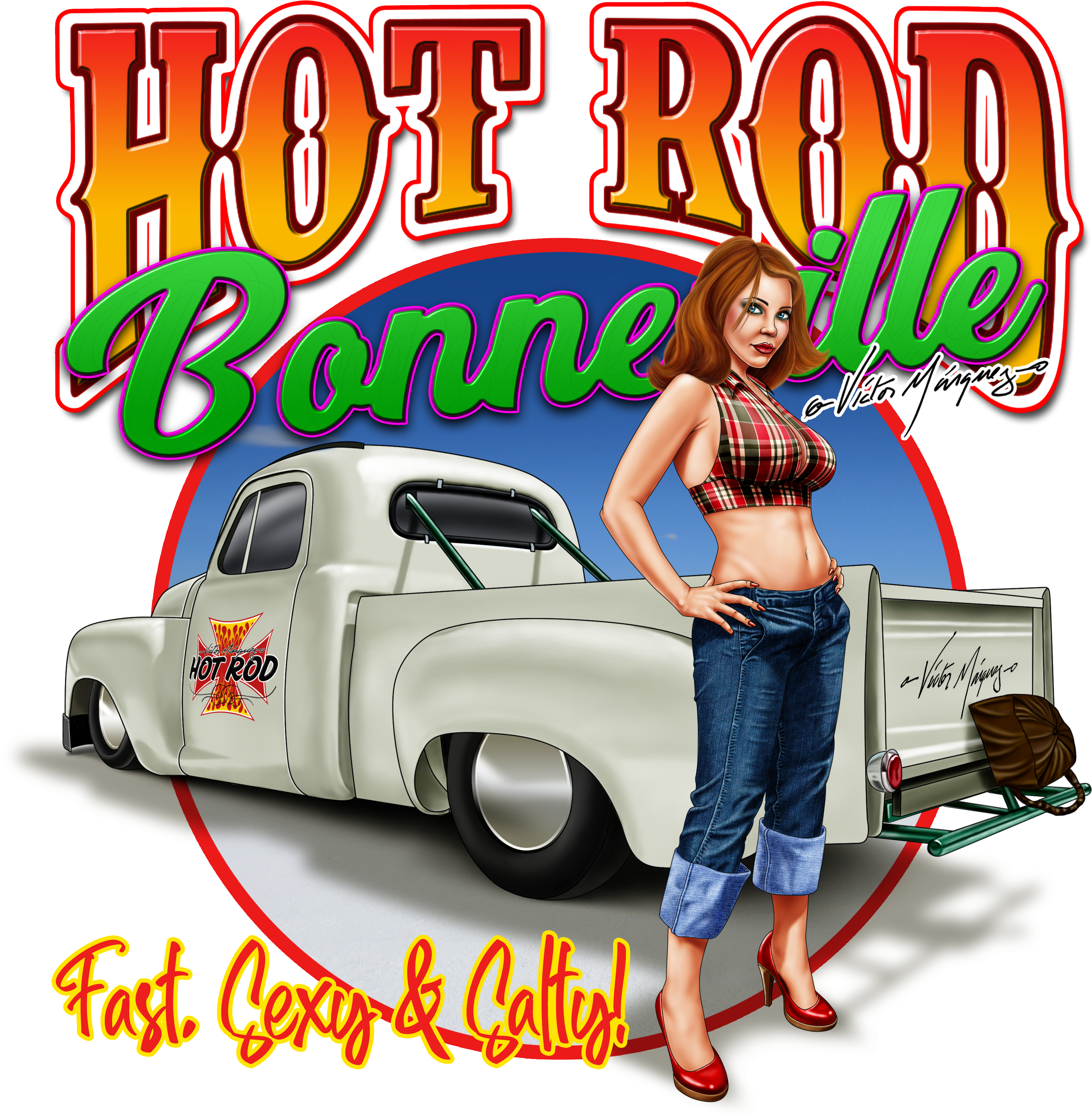 Image Of Bonneville Pickupfast, Sexy & Salty - Chevrolet Advance Design (3543x3543), Png Download
