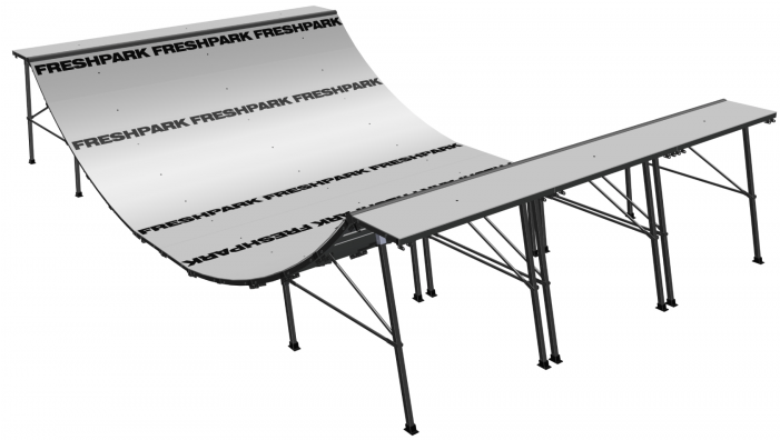 Freshpark 12ft Halfpipe Mini Ramp - Freshpark Ramps (700x700), Png Download