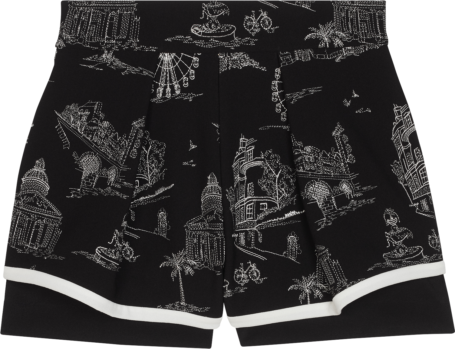 Embroidered Crepe Shorts - Underpants (2000x2000), Png Download