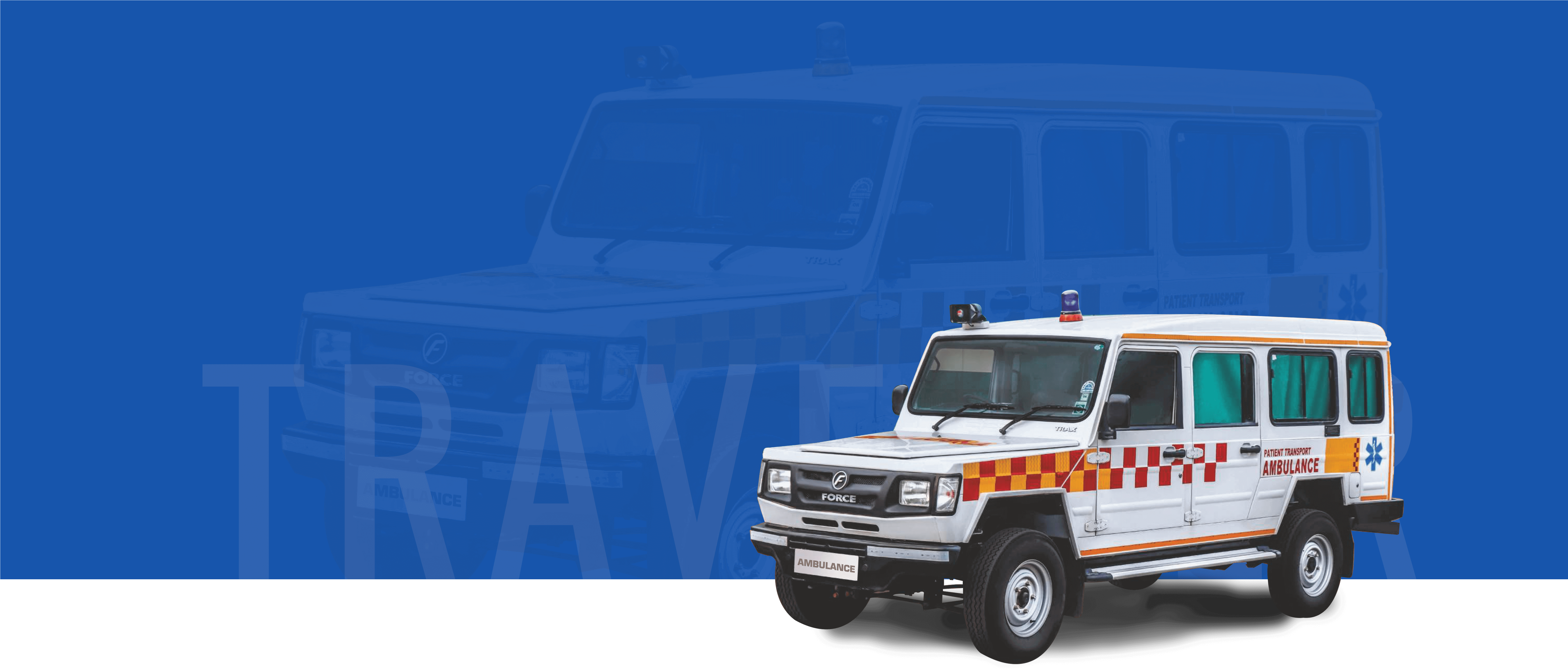 Trax Ambulance - Ambulance (6667x2921), Png Download