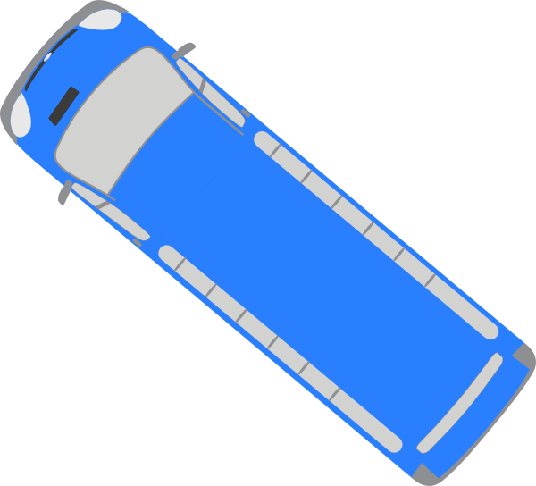 Small - Bus Icon Png Top View (600x544), Png Download