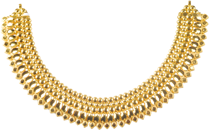 Gold Necklace Designs Sweet Looking Thanmay N Ⓒ - Gold Necklace Designs By Malabar (700x468), Png Download