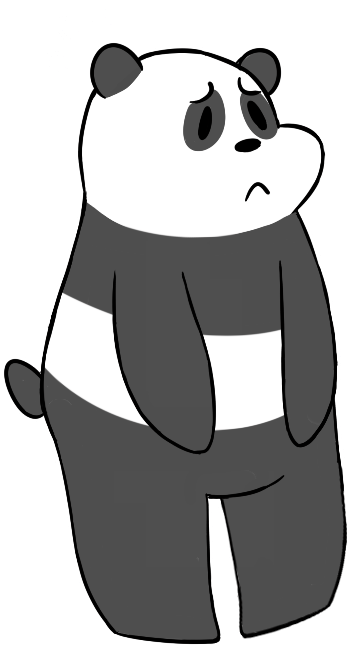 Black And White Teddy Bear Clipart - Giant Panda (488x733), Png Download