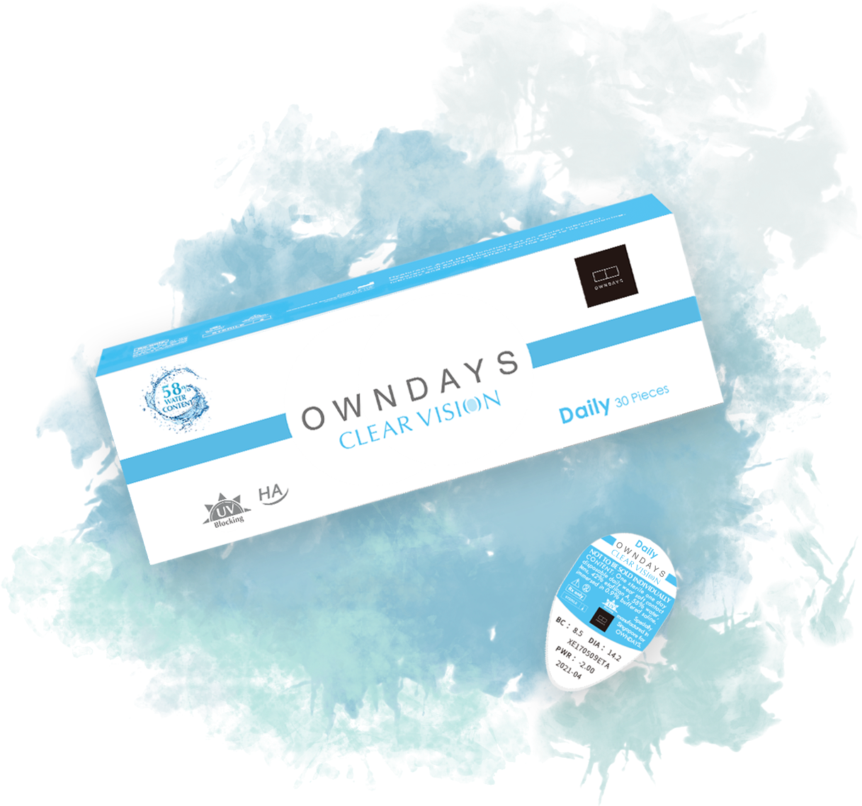 Owndays Clear Vision Package - Owndays Clear Vision Contact Lens (1254x1138), Png Download
