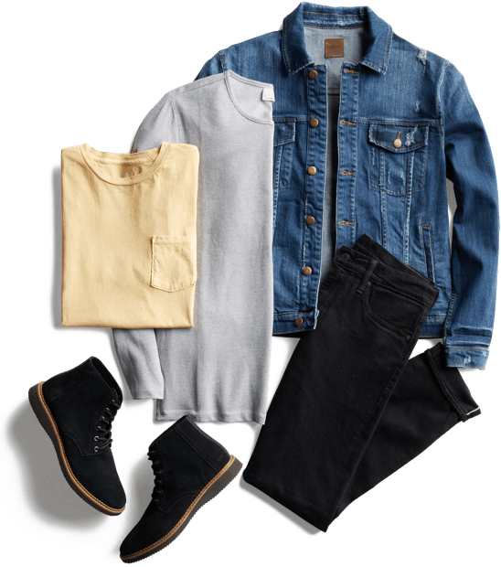 Edgy Casual Outfit - Leather (548x620), Png Download