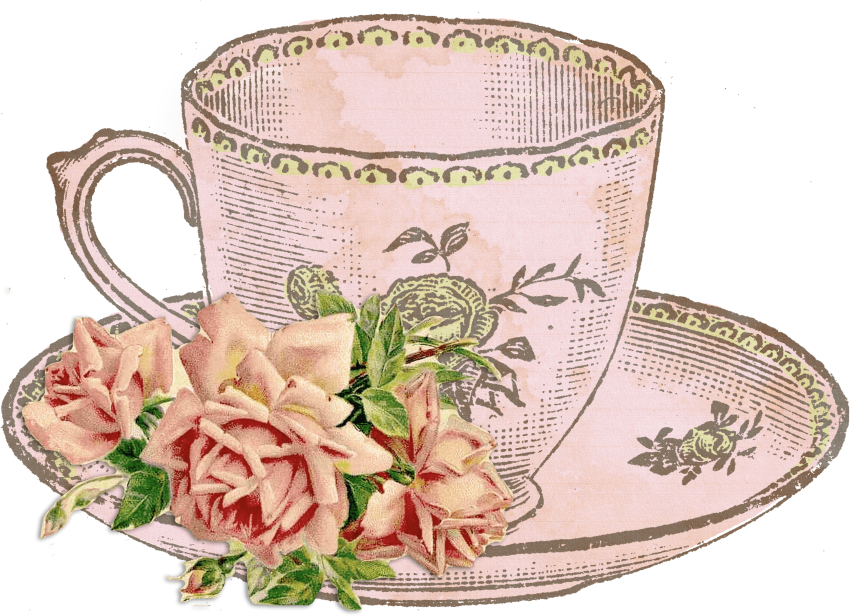 Free Png Download Vintage Tea Cup Png Images Background - Vintage Tea Cup Clipart (850x616), Png Download