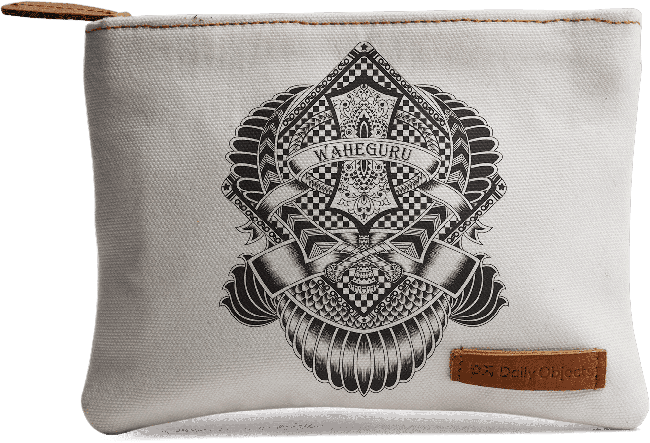 Dailyobjects Khanda Tattoo Jumbo Stash Pouch Buy Online - Handbag (1319x900), Png Download