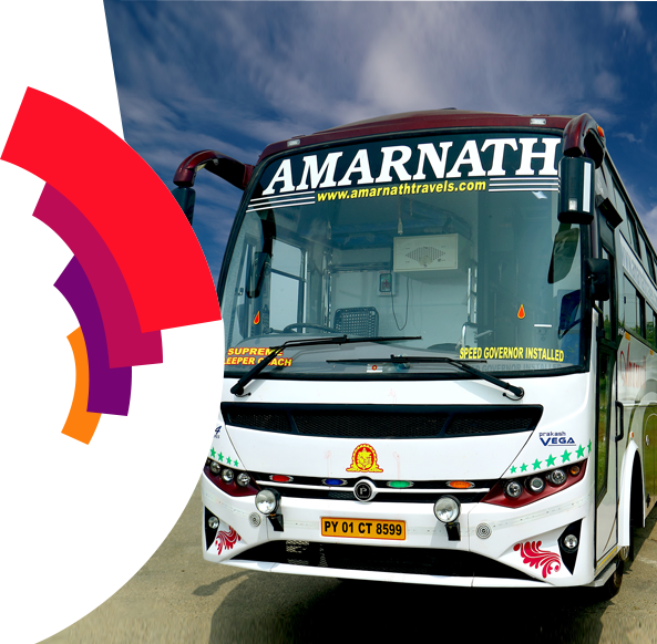 Amarnath Travels With Years Of Experience In The Travel - Tour Bus Service (593x582), Png Download