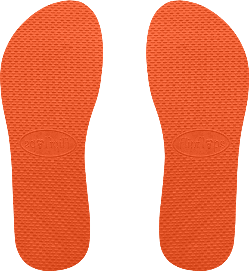 Orange - Flip-flops (1000x1000), Png Download
