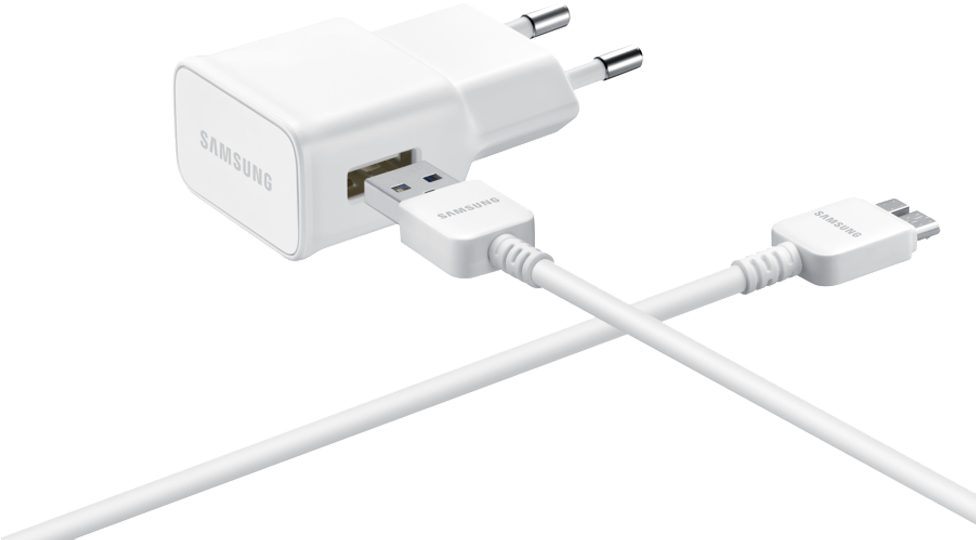 Samsung Travel Charger - Data Transfer Cable (1036x600), Png Download